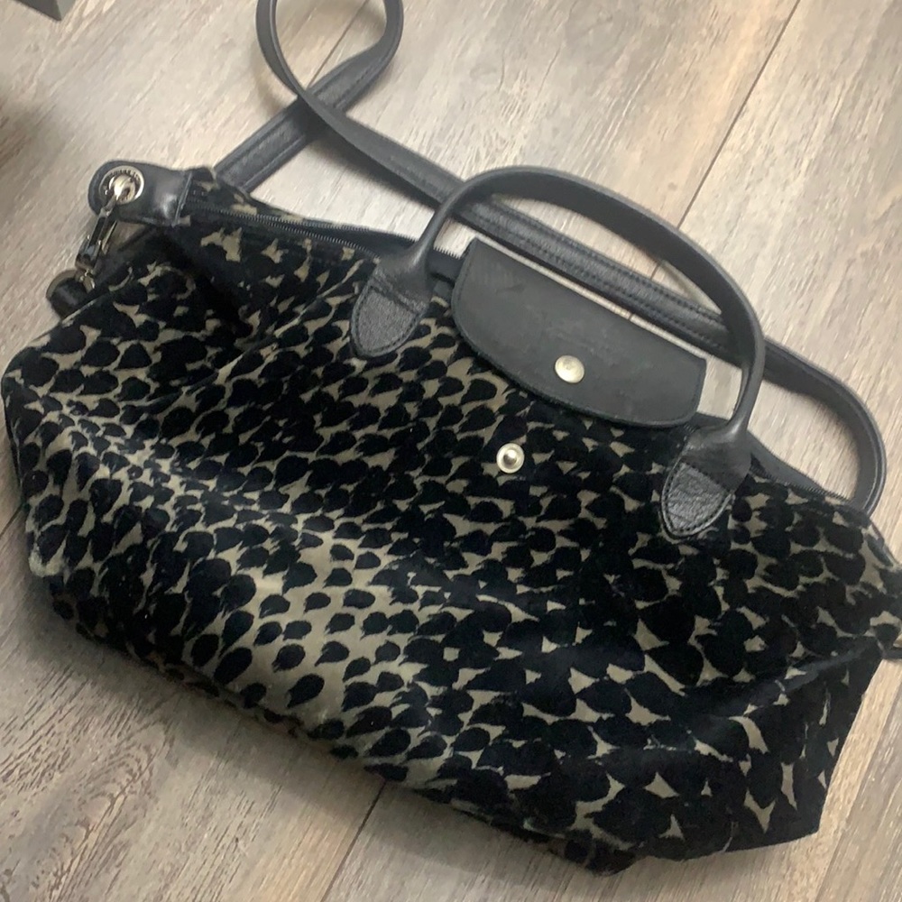 Velvet long-champ bag